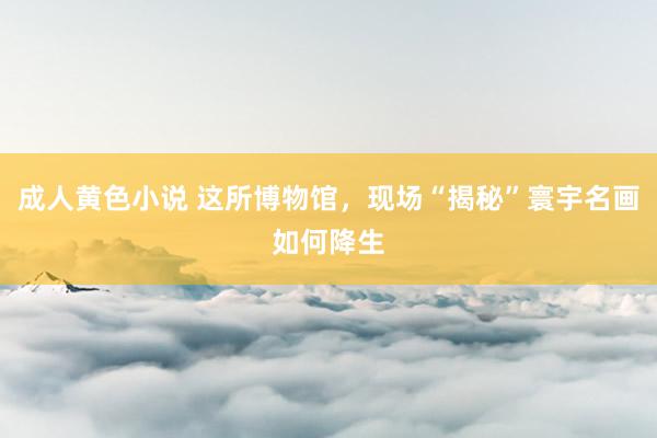 成人黄色小说 这所博物馆，现场“揭秘”寰宇名画如何降生