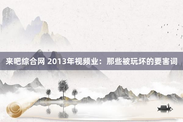 来吧综合网 2013年视频业：那些被玩坏的要害词