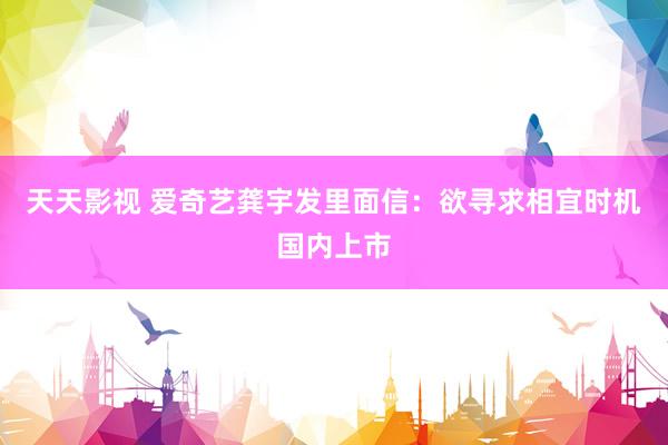 天天影视 爱奇艺龚宇发里面信：欲寻求相宜时机国内上市