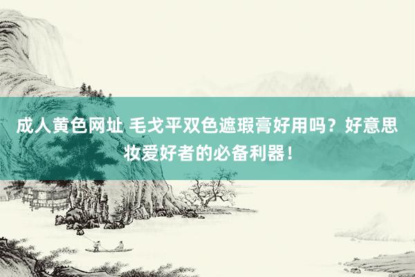 成人黄色网址 毛戈平双色遮瑕膏好用吗？好意思妆爱好者的必备利器！